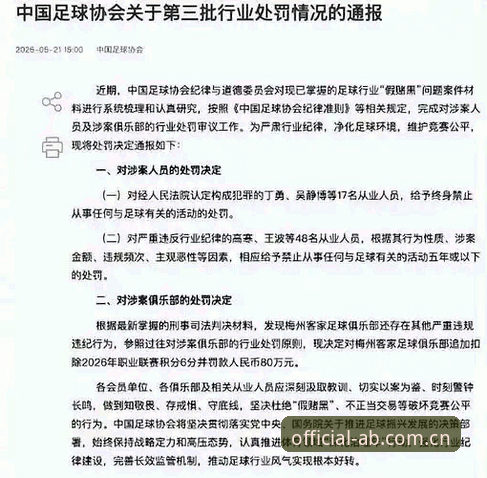 揭秘足坛清洗风暴：第三批禁足名单背后的深水区真相
